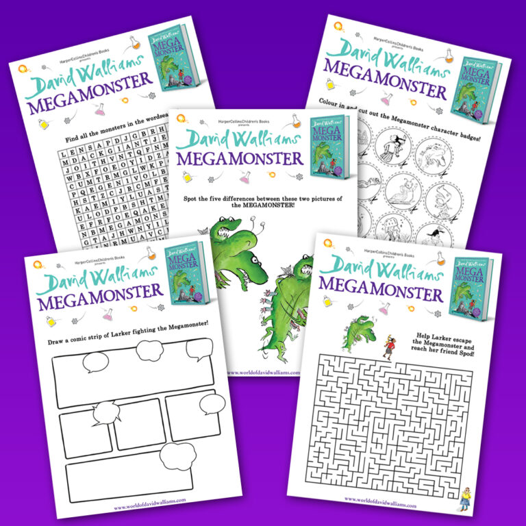 Download a FREE set of Megamonster activity sheets!
