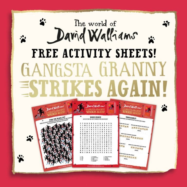 Gangsta Granny Strikes Again! activity sheets!