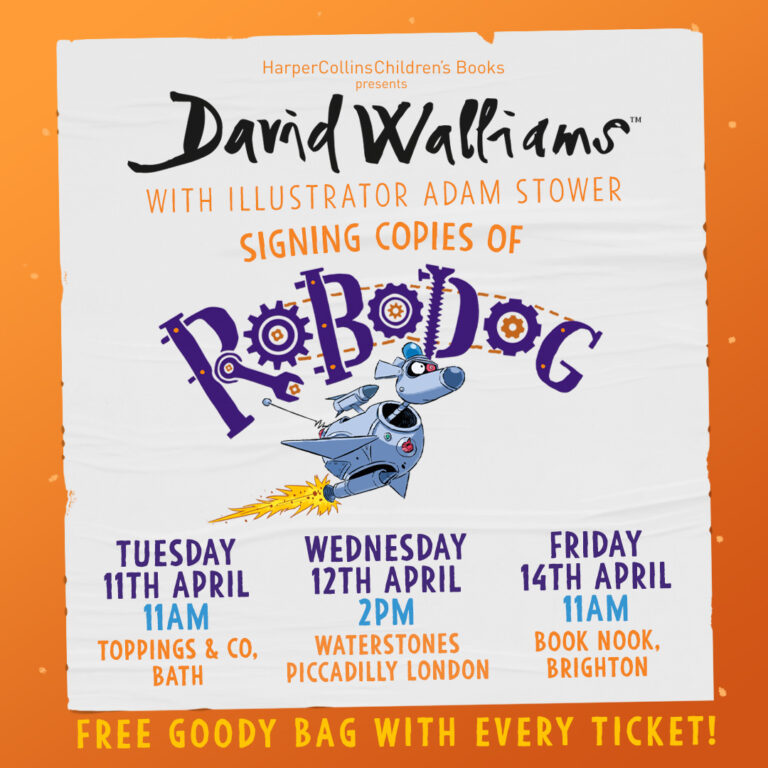 ROBODOG - Signing Events with David Walliams and Adam Stower!